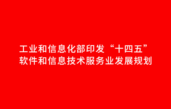 工業(yè)和信息化部印發(fā)“十四五”軟件和信息技術(shù)服務(wù)業(yè)發(fā)展規(guī)劃